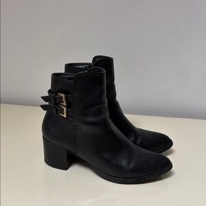 Dune London Black Ankle Boots Classic Leather Design